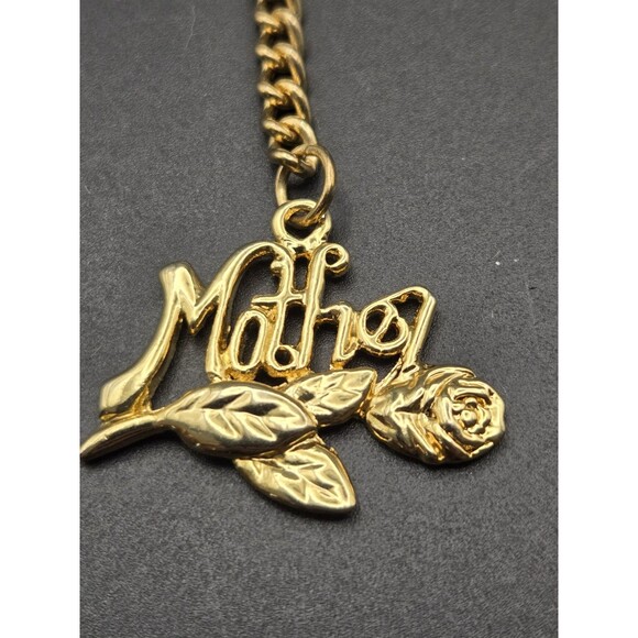 Mother Keychain with a rose Goldtone - Picture 2 of 7